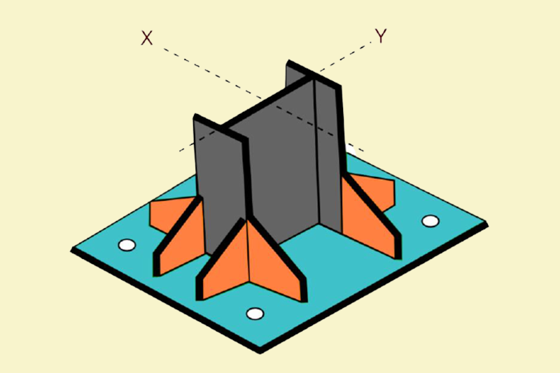 Column Base Plate Design with & without Stiffener Plates